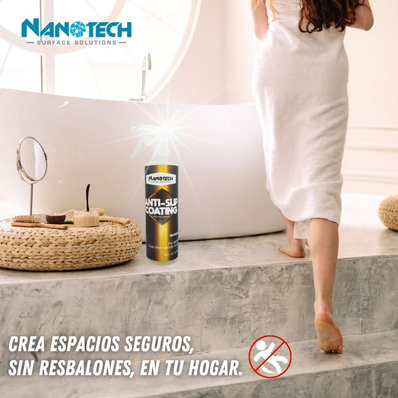 Nanotech Surface Solutions Anti-Slip Coating - Works in Minutes, Reduces Slip & Fall Accidents Due to Wet Floors - for Porcelain, Ceramic, Mosaic Tile, 1 Gallon (128 Oz.) - Image 2